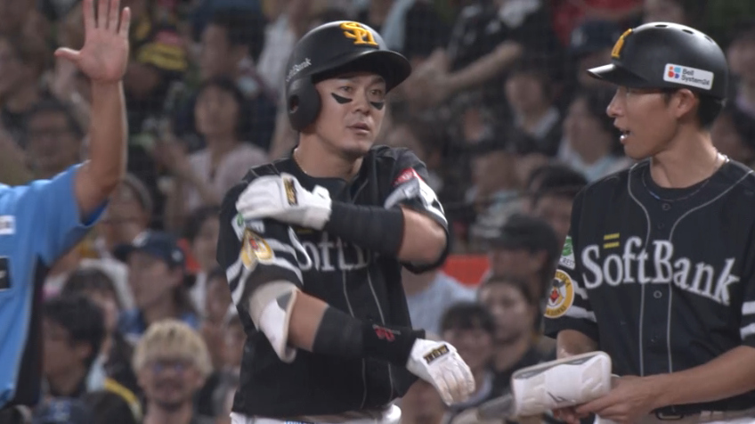 1回表・H牧原大成 満塁のチャンスで追加点となるタイムリーヒット!!