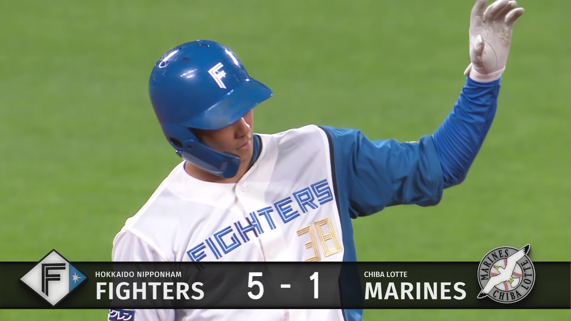 3回裏・F石井一成 センターへのタイムリーヒットで追加点!!