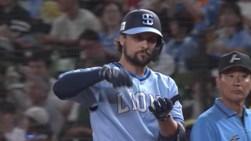 6回裏・Lデービス 連打で逆転!! レフトへのタイムリーヒット!!