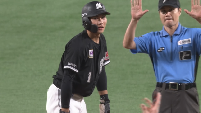 1回表・M藤原恭大 見事今季12個目となる盗塁に成功!!