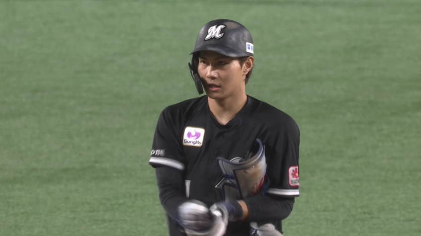 2回表・M藤原恭大 レフトへのタイムリー2ベースヒット!!