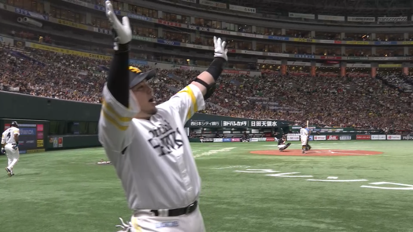 6回裏・H山川穂高 2試合連発の第19号ソロホームランで本日猛打賞!!