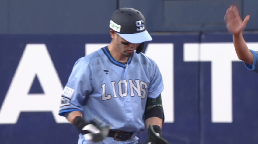 3回表・L外崎修汰 均衡を破るレフトへの先制タイムリー2ベース!!