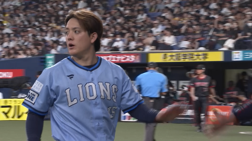 6回裏・L與座海人 6回無失点の好投で勝ち投手の権利を持って降板!!