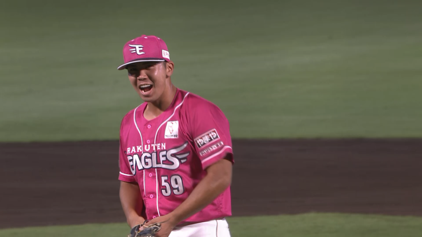 8回表・E泰勝利 プロ初登板で空振り三振を奪う!!