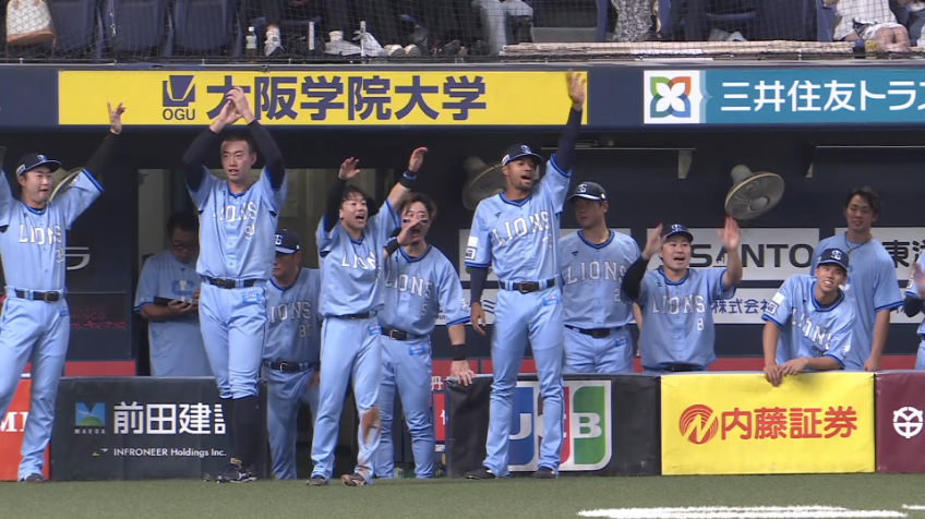 1回表・L源田壮亮 チャンスを逃さずレフトへタイムリー2ベースヒット!!