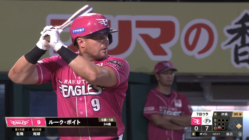 7回裏・Eボイト 完璧な当たり!! 今季第5号の2ランホームランを放つ!!