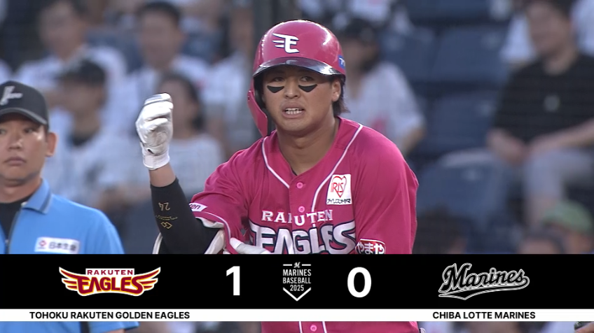 1回表・E黒川史陽 センターへのタイムリーヒットで初回から先制!!