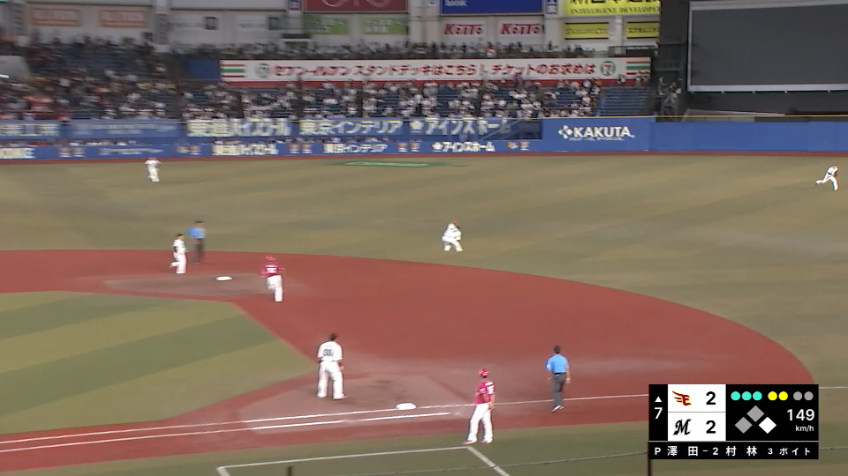 7回表・M宮崎竜成 セカンドライナーをジャンピングキャッチ!!