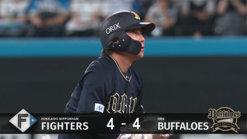 6回表・B西野真弘 代打で同点タイムリー2ベースヒット!!