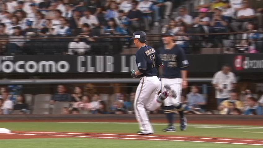 4回表・B西川龍馬 インコースの球を逆方向へのヒットにする!!