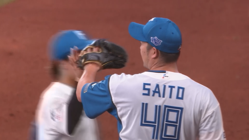 8回表・F齋藤友貴哉 自己最速タイ160キロも計測し3者凡退にねじ伏せる!!