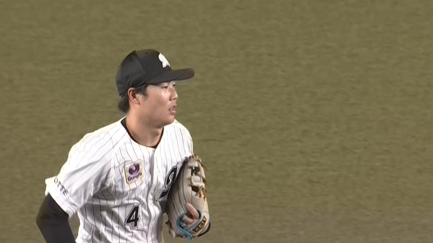 7回表・M友杉篤輝 三遊間の打球を難しい体勢から完璧に捌き併殺に打ち取る!!