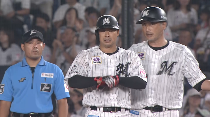 8回裏・M藤岡裕大 初球打ち!! セカンドへの内野安打で貴重な追加点!!