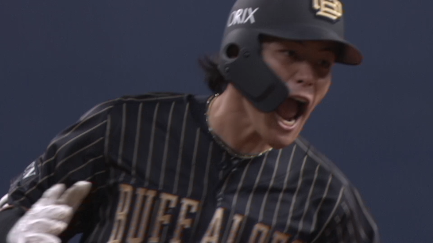 10回裏・B麦谷祐介 待望のプロ初ホームランを放ち同点に追いつく!!