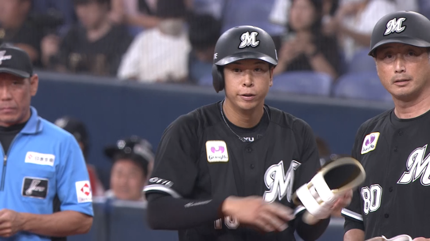 8回表・M上田希由翔 センターへの同点タイムリーヒットを放つ!!