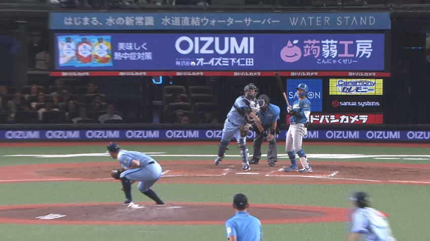 2回表・L古賀悠斗 正確な2塁送球で三振ゲッツーを奪う!!