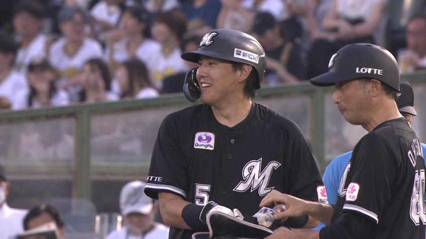 1回表・M安田尚憲 2点タイムリーヒットで先制!!