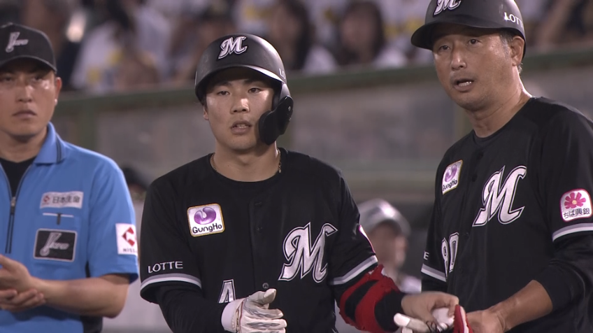 7回表・M友杉篤輝 しぶとくセンター前に運ぶタイムリーヒット!!