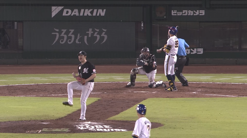 8回裏・M種市篤暉 8回途中1失点の好投!!