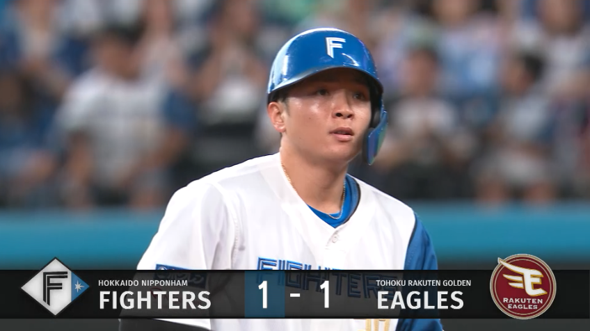 1回裏・F郡司裕也 レフトの頭上を越すタイムリー2ベースですぐさま同点!!