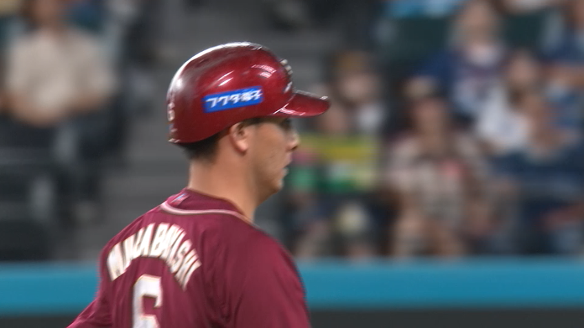 8回表・E村林一輝 インサイドの球をレフトへ上手く打ち返すタイムリー2ベースを放つ!!