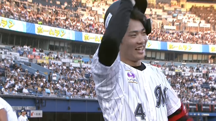 4回裏・M友杉篤輝 レフトスタンドへ待望のプロ初ソロホームラン!!