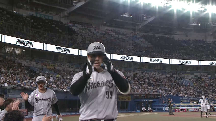 7回裏・Mソト ライトスタンドへ逆襲の2ランホームラン!!