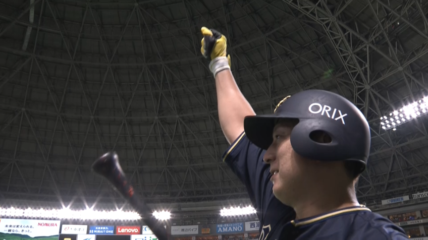 6回表・B杉本裕太郎 レフトへのソロホームランを放ち反撃の狼煙をあげる!!