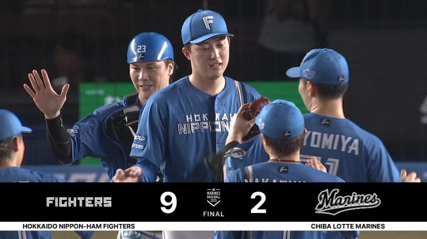 9回裏・F柳川大晟 最後は空振り三振で試合終了!!