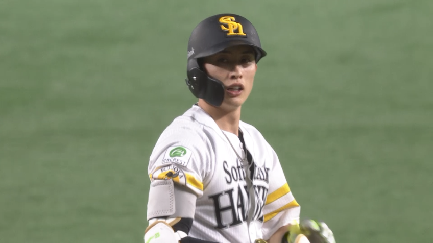 2回裏・H周東佑京 センターへのタイムリーヒットを放つ!!