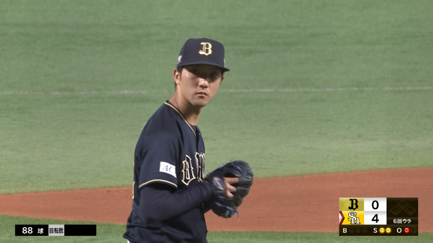 6回裏・B田嶋大樹 超スローボールでストライクを奪う!!