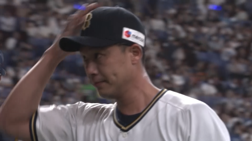 8回表・B岩嵜翔 クリーンアップに対し3者連続三振を奪う!!