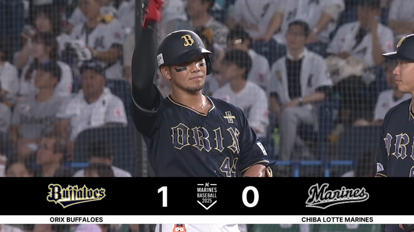 1回表・B頓宮裕真 センター前へ抜けるタイムリーヒットで先制!!