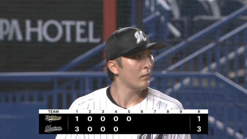 5回裏・M河村説人 5回1失点の好投で今季初勝利の権利!!