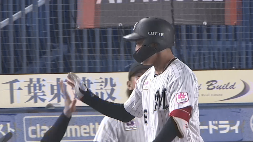 1回裏・M西川史礁 初回から一発で先制!! 左中間スタンドへの今季第3号ソロHR!!