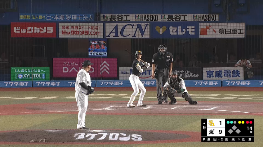 9回表・澤田圭佑 この回を3者凡退に抑えて試合終了!!