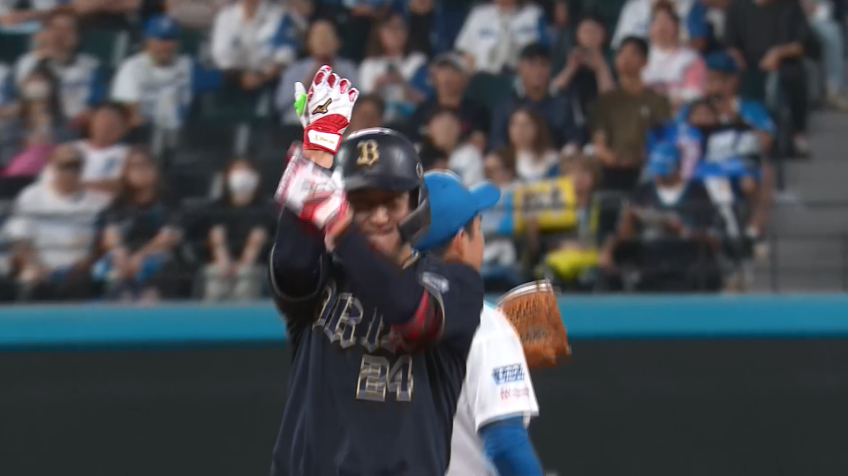 6回表・B紅林弘太郎 連続長打でこの回3得点!! ライトへのタイムリー2ベース!!