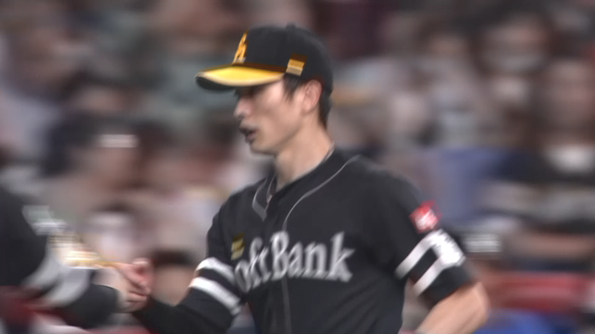 8回裏・H周東佑京 これぞ周東!! ファインプレーで追加点許さず!!