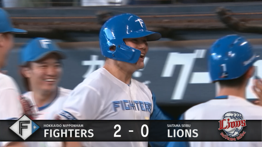 1回裏・F清宮幸太郎 初回から2点先制!! センターへの犠牲フライ!!