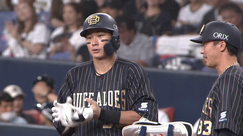 3回裏・B廣岡大志 三遊間を抜ける先制タイムリーヒットを放つ!!