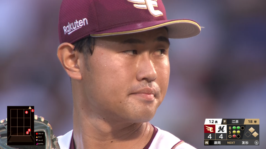 12回表・E江原雅裕 延長戦ラストイニングを無失点に抑えてプロ初勝利!!