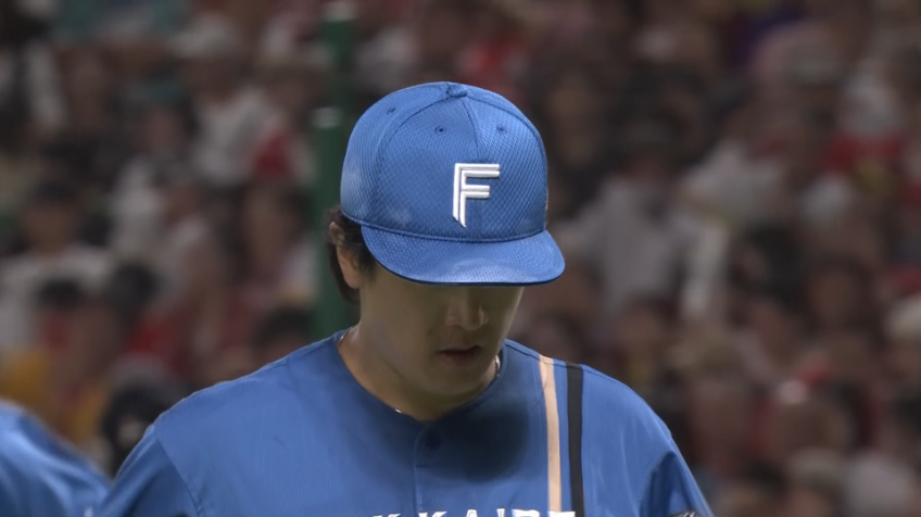 6回裏・F北山亘基 153km/hの直球で空振り三振を奪いピンチを抑える!!