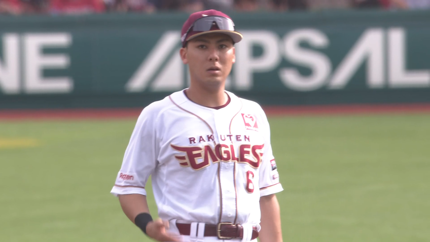 4回表・E村林一輝 ヒット性の打球を飛びついて掴み、アウトにする好プレー!!