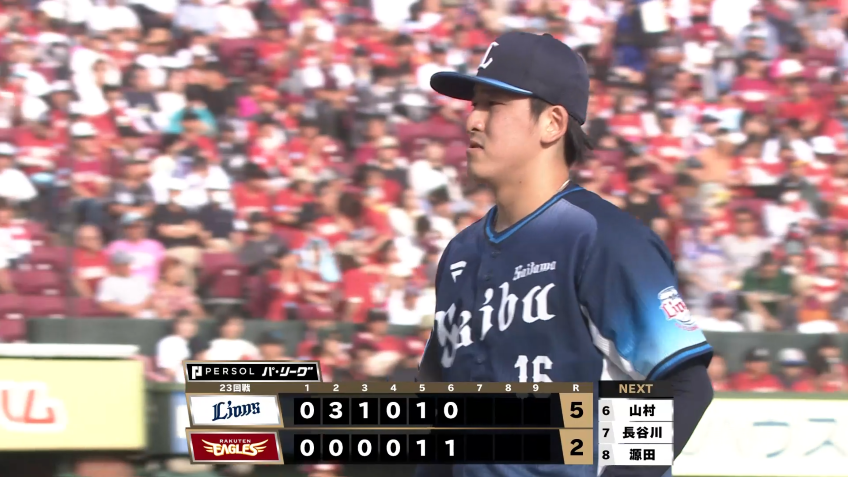 6回裏・L隅田知一郎 6回2失点の粘投で自身初の二桁勝利を達成する!!
