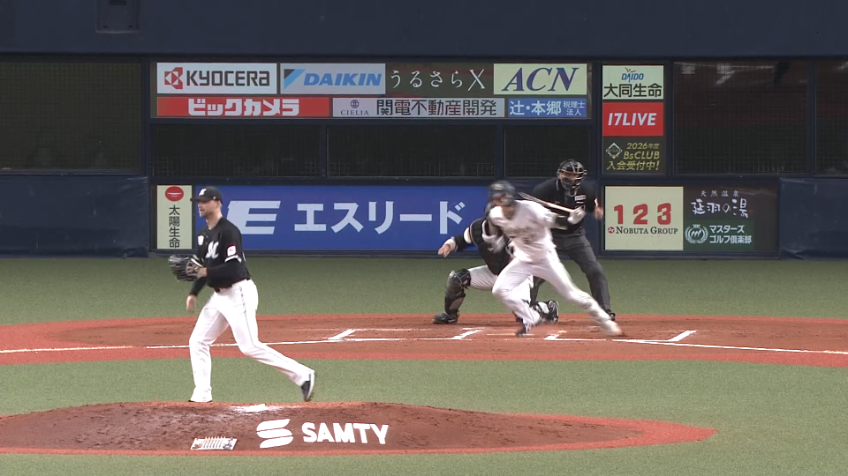 6回裏・Mボス 最後はピンチを凌ぎ6回無失点の好投で4月以来の勝利!!