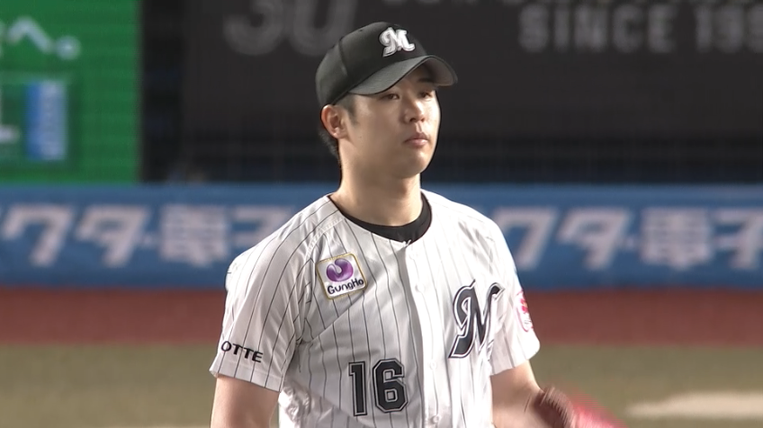 2回表・M種市篤暉 初回から4者連続三振!! 内角高めの直球で三振を奪う!!