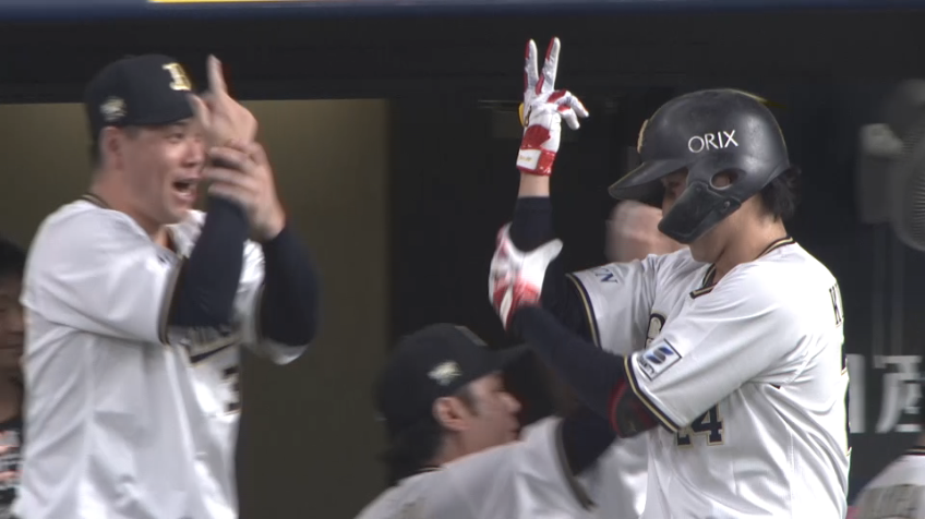 5回裏・B紅林弘太郎 レフトスタンドに先制2ランホームランを放つ!!