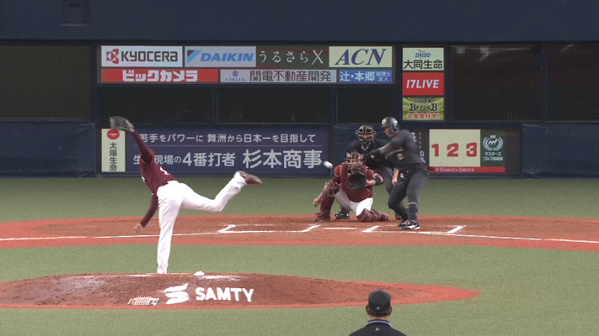 7回裏・E加治屋蓮 テンポの良い投球で3者凡退に抑える!!