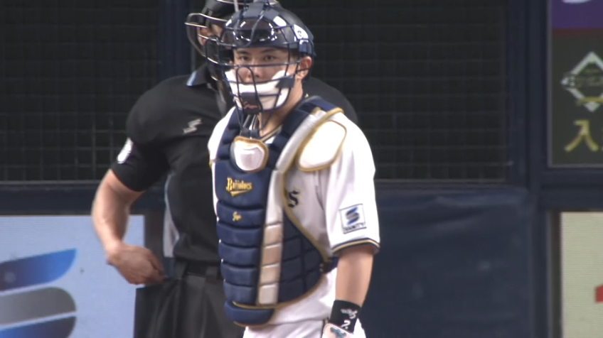 6回表・B若月健矢 自慢の強肩で盗塁を阻止!!